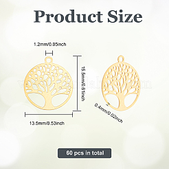 60шт стойка с покрытием 201 нержавеющая сталь филигранные подвески&nbsp;STAS-DC0012-59