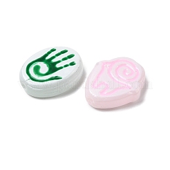 Выпечка окрашенные стеклянные бусины LAMP-Z017-02