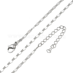 Collares de cadena de eslabones ovalados de acero inoxidable 304 de 2 mm&nbsp;NJEW-D328-02P