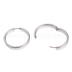 Orecchini a cerchio huggie in acciaio inossidabile 304 anti-ossidazione con anello in acciaio inossidabile 201&nbsp;EJEW-L256-02D-P