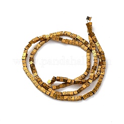 Fili di perle di roccia lavica naturale elettrodeposta&nbsp;G-A256-B01-01F