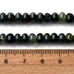 Природные моховой агат бисер нитей G-P587-D09-01