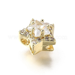 Латунные микро проложить кубического циркония бусы&nbsp;KK-D379-01G-03