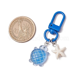 Подвесные украшения из непрозрачной смолы с градиентным цветом HJEW-JM03141