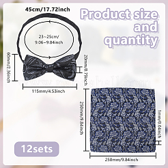 3 шт. двухцветный хлопковый мужской костюмный квадратный шарф&nbsp;AJEW-GO0002-87