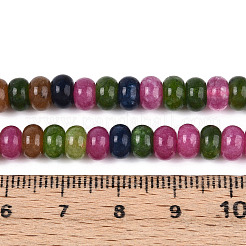 Окрашенные природные белый нефрит бисер пряди G-T139-58B-01