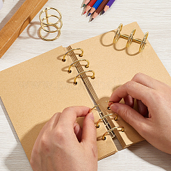 Железный переплет с 3 кольцом&nbsp;AJEW-CP0009-48A