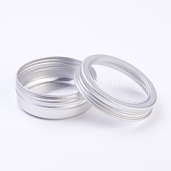 Круглые алюминиевые жестяные банки CON-WH0010-01-60ml