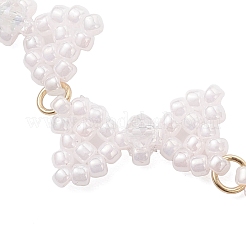 Браслеты из стеклянных бусин с бантами для женщин&nbsp;BJEW-MZ00207-03