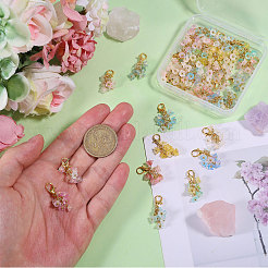 36 шт. 12 стиля акриловых цветочных подвесных украшений HJEW-CA00069