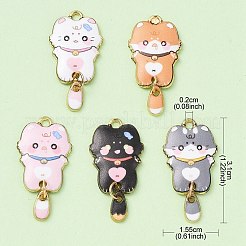 5шт 5 цвета сплава эмалевые подвески&nbsp;ENAM-YW0003-65