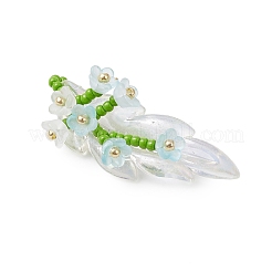 Подвески в виде веток лилии из стеклянных бус PALLOY-MZ00900-05