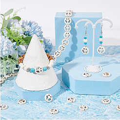 5 нити синтетических бирюзовых бусин нити TURQ-SC0001-15B