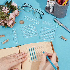 6шт 6 стиля акриловый шаблон для рисования AJEW-BC0009-04