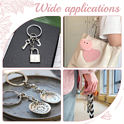 50 шт. фурнитура для брелока из нержавеющей стали 304 STAS-SC0008-13