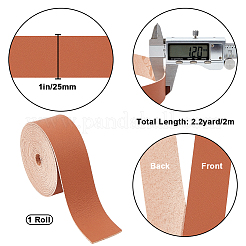 Плоский шнур из искусственной кожи из микрофибры длиной 2 м.&nbsp;FIND-WH0420-75B-04