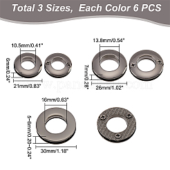 18 шт. 3-х стильная фурнитура для люверсов из сплава&nbsp;FIND-WR0006-18B