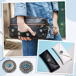 20 комплект 2-х цветных латунных кнопок FIND-GA0003-65