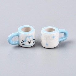 Декоративная кружка ручной работы из фарфора в виде зайчика.&nbsp;PORC-T133-59