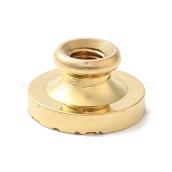 Tête de tampon en laiton pour sceau de cire de forme ronde plaquée or&nbsp;STAM-K001-07G-09