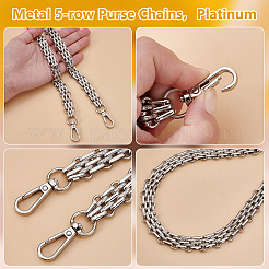 1 шт. металлические 5-рядные цепочки для кошелька&nbsp;DIY-UN0007-36P