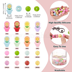 24шт 16 стиля силиконовые бусины&nbsp;SIL-TA0003-01