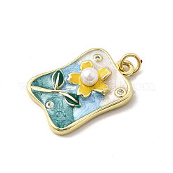 Латунь эмаль подвески&nbsp;KK-K302-19A-G