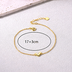 Элегантные браслеты из стерлингового серебра s925 в форме сердца TF9730