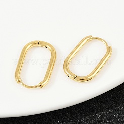 Овальные серьги-кольца из нержавеющей стали 304&nbsp;X-EJEW-K268-36G