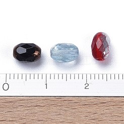 Perle di vetro ceco trasparente galvanizzato&nbsp;GLAA-O018-34A