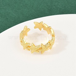 Латунные регулируемые манжеты для женщин RJEW-H256-16G