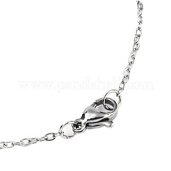Colliers pendentifs en acier inoxydable 201 anti-ternissement&nbsp;NJEW-S105-JN666-45-1