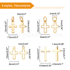 40шт 4 стильные латунные подвески&nbsp;KK-CA0001-49
