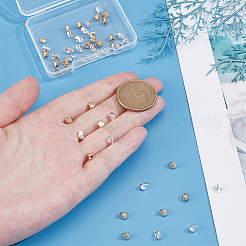 50шт 2 цвета латунные дистанционные бусины&nbsp;KK-PH0013-37