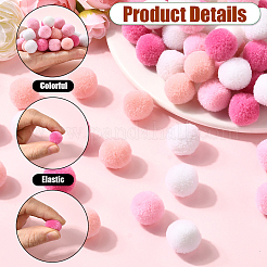 120шт. 4-х цветный полиэстеровый помпоновый шарик&nbsp;FIND-SC0019-66B