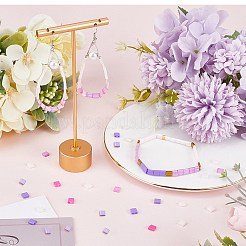 320шт 8 цвета непрозрачные стеклянные бусины с 2 отверстиями&nbsp;SEED-SC0001-15A