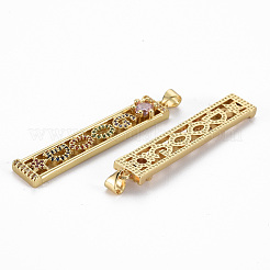 Латунные микро проложить кубического циркония большие кулоны&nbsp;ZIRC-Q200-029-NF