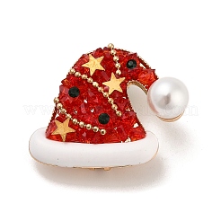 Рождественские булавки со стразами из сплава для рюкзака JEWB-C052-02KCG