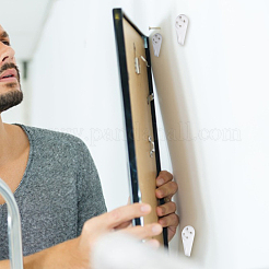 Kunststoff mit spurlosem Eisenhakenaufhänger&nbsp;DIY-GL0003-67