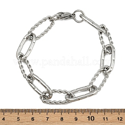 Браслеты-цепочки из нержавеющей стали 304 для женщин и мужчин BJEW-Z143-24P