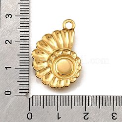 Подвески из натуральной белой ракушки из нержавеющей стали 304&nbsp;STAS-C122-21C-02G