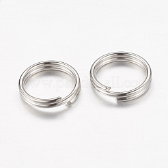 アイアンスプリットリング  ダブルループ丸カン  カドミウムフリー＆鉛フリー  プラチナ  8x1.4mm  内径約6.6mm  約7000個/1000g&nbsp;JRD8mm