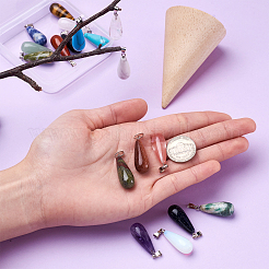 Подвески из натуральных и синтетических драгоценных камней в стиле 18 шт.&nbsp;G-KS0001-13