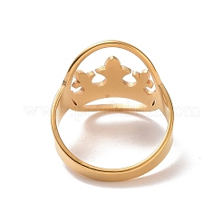 Ионное покрытие (ip) 201 нержавеющая сталь овальная с короной кольцо для пальца&nbsp;RJEW-J051-42G