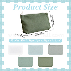 5 pochette cadeau en tissu avec fermeture éclair&nbsp;ABAG-WH0077-11C