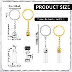 Porte-clés en acrylique et en fer&nbsp;AJEW-FG0005-94B