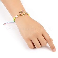 Плетеный браслет из нейлонового шнура&nbsp;AJEW-JB00764