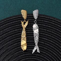 Серьги-гвоздики в виде рыб из нержавеющей стали 304&nbsp;EJEW-A140-01GP