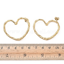 Серьги-гвоздики в форме полого сердца из нержавеющей стали 304 EJEW-K268-55G