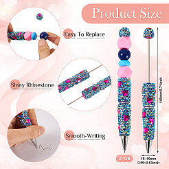 2шт. шариковая ручка со стразами из полимерной глины&nbsp;OFST-TA0001-03E